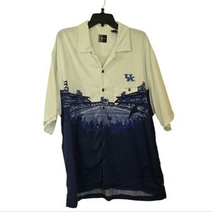 University Of Kentucky Wildcats Shirt L ChiliwMen's Blue and White Graphic Shirt